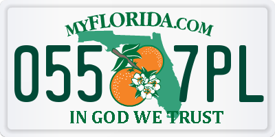 FL license plate 0557PL