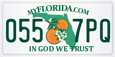 FL license plate 0557PQ
