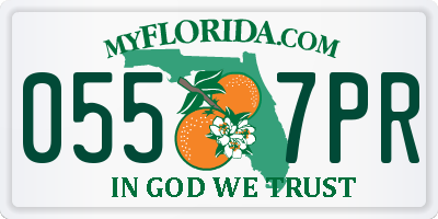 FL license plate 0557PR