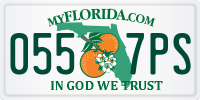FL license plate 0557PS