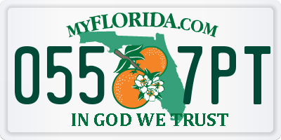 FL license plate 0557PT