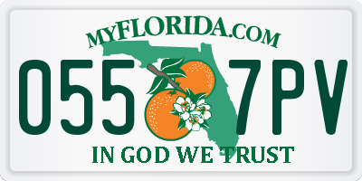 FL license plate 0557PV