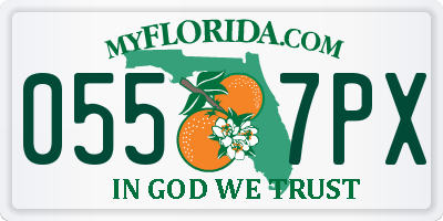 FL license plate 0557PX