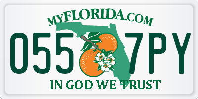 FL license plate 0557PY