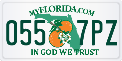 FL license plate 0557PZ