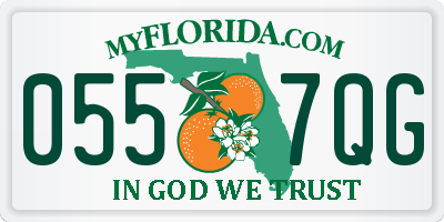 FL license plate 0557QG