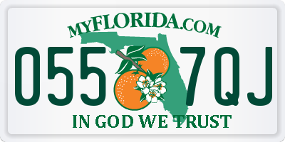 FL license plate 0557QJ