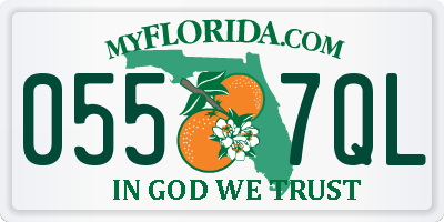 FL license plate 0557QL