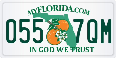 FL license plate 0557QM