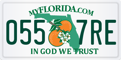 FL license plate 0557RE