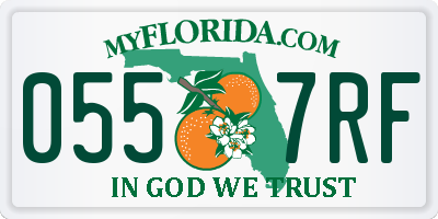FL license plate 0557RF