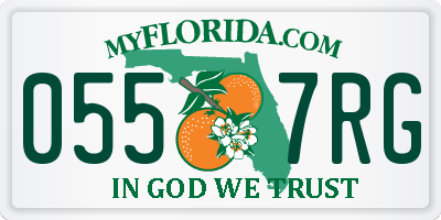 FL license plate 0557RG