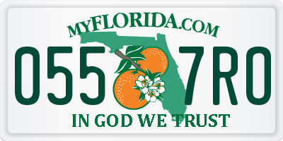 FL license plate 0557RO