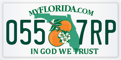 FL license plate 0557RP
