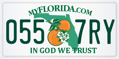 FL license plate 0557RY