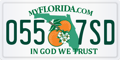 FL license plate 0557SD