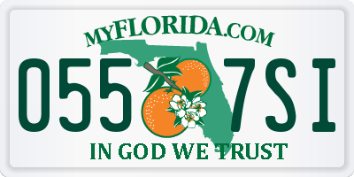 FL license plate 0557SI