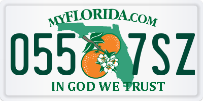 FL license plate 0557SZ
