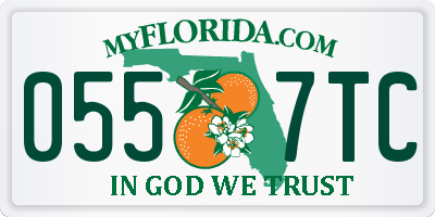 FL license plate 0557TC