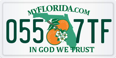 FL license plate 0557TF