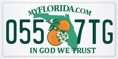 FL license plate 0557TG