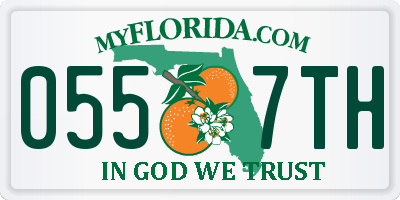 FL license plate 0557TH