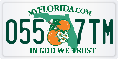 FL license plate 0557TM