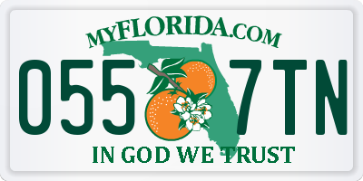 FL license plate 0557TN