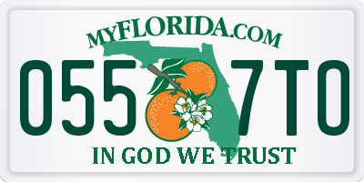 FL license plate 0557TO