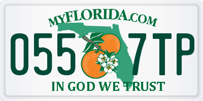 FL license plate 0557TP