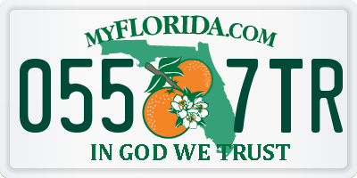 FL license plate 0557TR