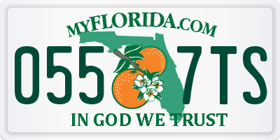 FL license plate 0557TS