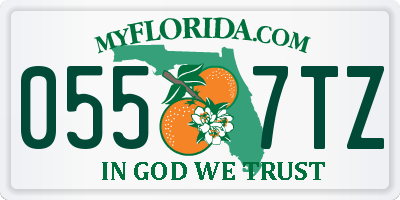 FL license plate 0557TZ