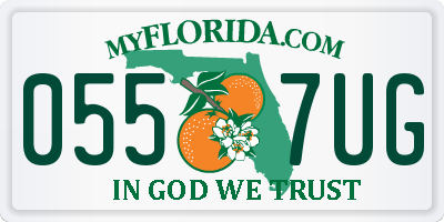 FL license plate 0557UG