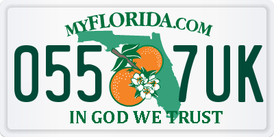 FL license plate 0557UK