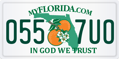 FL license plate 0557UO