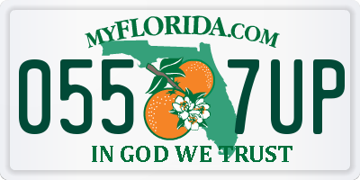 FL license plate 0557UP