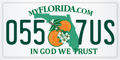 FL license plate 0557US