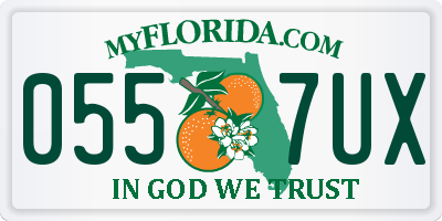 FL license plate 0557UX
