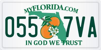 FL license plate 0557VA
