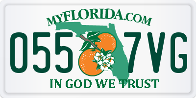 FL license plate 0557VG