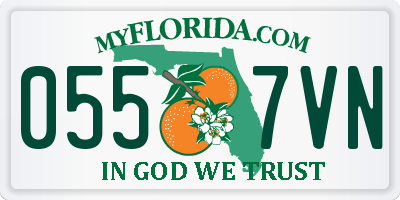 FL license plate 0557VN