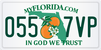 FL license plate 0557VP