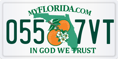 FL license plate 0557VT