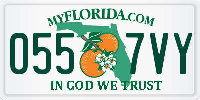 FL license plate 0557VY