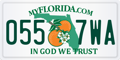 FL license plate 0557WA
