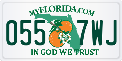 FL license plate 0557WJ
