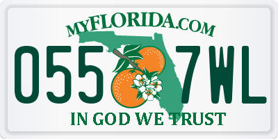 FL license plate 0557WL