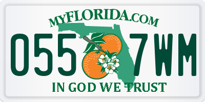 FL license plate 0557WM