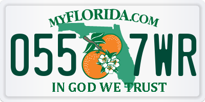 FL license plate 0557WR